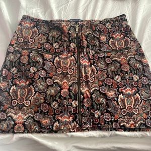 Velvet multicolored size 4 American eagle skirt